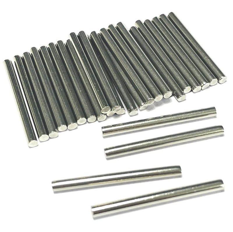 ZDingTech 30pcs 3mm x 35mm Dowel Pins Metal Dowel pins M3 3mm Shelf Pegs,Support Shelves,3mm x 35mm Metal Rod.304 Stainless Steel Wood Bunk Bed pegs - Image 1